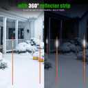 20Pcs Driveway Markers,4Ft Driveway Reflective Poles, Orange Fiberglass Snow Stakes with Reflective Tape for Easy Visibility at Night for Parking Lots (20, Orange)