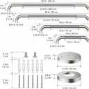 Brushed Nickel Grab Bar 16/24/36/40 Inch Bundle, iHansee Set of 4 Bathroom Grab Bars w/Anti-Slip Knurled Grip, Stainless Steel Safety Handrail for Home & Commercial, Wall Mounted Handicap Shower Bars