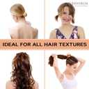 2 x 30 Pcs Light Blonde Thick Hair Ties, 2.4 Inch Large Seamless Cotton Hairties Bands No Damage Non Slip, Soft Stretchy Strong Ponytail Holders Accessories