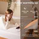 Bwarm Electric Heated Mattress Pad Mini Twin Size, 31" x 55", Bed Warmer, 9 Heat Settings, 1-12 Hours Auto Off, Deep Pocket, Fast Heating, Machine Washable, Soft and Cozy