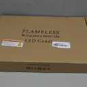 Nimiko Flickering Flameless LED Candles, 9 Pcs with Embedded Star String, Acrylic LED Pillar Candles with Remote, Suitable for Home Decoration (White)