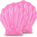 Seashell Pool Float 2 Pack, Summer Fun Inflatable Seashell Float for Kids, Pink Seashell Pool or Beach Toys of 42 Inches