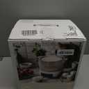 COOK WITH COLOR 3L Glass Mini Low Carb Rice Cooker  Holds 2 Cups Raw/Makes 6 Cups Cooked with Auto Lift Filter Basket, Hotpot & Steamer for Rice, Grains, Digital Panel with Keep Warm, Cream