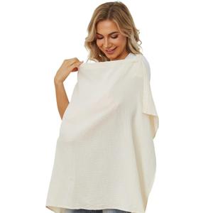 PPOGOO Muslin Nursing Cover for Baby Breastfeeding, Breathable Privacy Nursing Covers for Mom 100% Cotton Breastfeeding Cover with Rigid Hoop for Mother Nursing Apron (Beige) PPOGOO Muslin Nursing Cover for Baby Breastfeeding, Breathable Privacy Nursing Covers for Mom 100% Cotton Breastfeeding Cover with Rigid Hoop for Mother Nursing Apron (Beige)