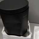 SONGMICS Bathroom Trash Can, 1.6 Gallon (6 L) Small Toilet Garbage Bin with Lid, Soft-Close, Stainless Steel, Pedal, Inner Bucket, Bedroom, Ink Black ULTB016BZ01
