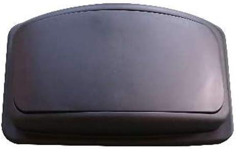 Restaurantware LID ONLY: RW Clean 1 Swing Top Trash Bin Lid Fits 23 Gallon Trash Can - Black Plastic Lid For Waste Basket Heavy-Duty