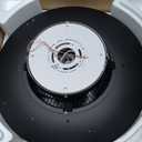 Ceiling Fans with Lights and Remote, Flush Mount Modern Bladeless Ceiling Fan with Light, 6 Speeds, Stepless dimming and CCT 3000K-6000K LED Lights for Bedroom, Study Room (Black, 17.7)