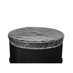 Elastic Polyethylene Drum Covers, Snug Fit, Easy Application and Removal, Durable, Protection Against Contaminants (30 Gallon/24" Clear, 25)