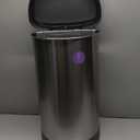 simplehuman 45 Liter/ 12 Gallon Semi-Round Hands-Free Step Trash Can, Brushed