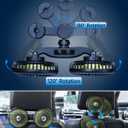 Dual Head Car Cooling Fans for Back Seat for Kids, Battery Powered Rechargeable Usb 5V/ 12V /24V Car Backseat Headrest Fan for Baby Rear Facing, Car Seat Cooler That Blow Cold Air for Vehicles