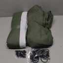 MIULEE Olive Green Pinch Pleated 100% Blackout Linen Curtains for Bedroom, Room Darkening Memory Trained Dark Green Window Curtains 63 inches Long for Living Room, Black Out Pleat Drapes, 2 Panels