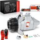A-Premium A/C Compressor with Clutch Compatible with Ford F-150 2.7L Turbocharged 2015-2017, DKS20 Style