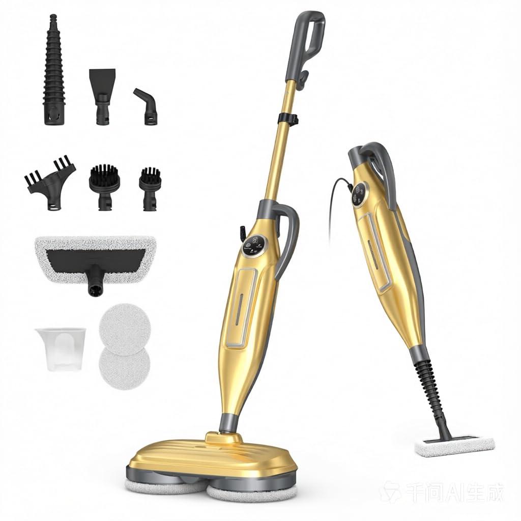 DEVOAC VM6 Scrubbing Steam Mop with Rotating Mop Pads