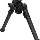 360 Degrees Swive Adjustable Bipod with Quick Detach Lever, Six Adjustable Height 7 1/2" - 10 5/8" for Hunting and Outdoor, Black