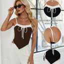 Blooming Jelly Womens Summer Crop Tank Tops Sexy Going Out Outfits 2025 Sleeveless Shirt Y2k Camisole Fashion Clothes (L)