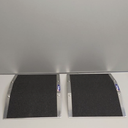 2pc12"L1.6"H Bridge Threshold Ramps for Doorways, Fits 2.85.1" Wide Thresholds with Adjustable Support Bars,Non-Slip Aluminum Wheelchair Ramps for Home Steps,Sliding Door Ramp for Wheelchair