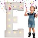 3FT Marquee Light Up Letters, Large Marquee Letters, Mosaic Balloon Frame Letters Big Letter For Engagement Wedding Decorations Birthday Party Backdrop Decor, Balloon Arch Kit Letter E