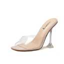 VIVIANLY Theresa 109 Clear Peep Toe Heels, Size 11