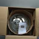 Crystal Chandeliers for Dining Room, Round Rustic Farmhouse Chandelier, Metal Shade, 4-Light Modern Chandelier for Hallway, Bedroom, Foyer Black (15.7-Black)