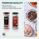 Soeos Himalayan Pink Salt and Rainbow Peppercorn Grinder Refills, 18oz Salt & 8oz Peppercorns, Kosher Seasoning Set for Cooking (13 Ounce (Pack of 2))