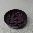 Slow Feeder Dog Bowl, 0.6 Cups Ceramic Dog Food Dish for Fast Eaters Small Breed, Puzzle Bowl for Small Dogs and Cats, Dark Purple