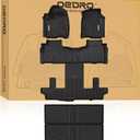 OEDRO Floor Mats & Cargo Mat Fit for 2021-2026 Chevrolet Suburban / 2021-2026 GMC Yukon XL 7-Seater, TPE All Weather 3 Row Floor Liners and Cargo Liners, Black