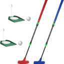 Golf Putter, 2 Pack Golf Putters for Men & Women Two-Way Mini Putter Right or Left Handed Golfers Adjustable Training Club Golf Set with 2 Balls & 2 Flag Cups for Kids,Teenagers, Adults, Blue & Red