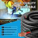 25ft 4/3 4 AWG Portable Power Cable (3 Conductor) - SOOW 600V 4 Gauge Electric Wire for Motor Leads, Portable Lights, Battery Chargers and Machinery - 3 Conductor - 25 Feet Electrical Cord