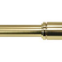 Better Homes & Gardens 1" Brass Cylinder Adjustable Single Curtain Rod Set, 42"-120"