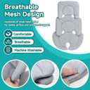 Infant Car Seat Insert Compatible with Nuna Pipa, Carseat Insert Support for Infant, Soft Head and Body Support, Reversible Design Cushion Pad, Non-Slip, for Car Seats, Swing and Strollers, Gray