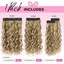 Curly Clip In Hair Extensions, 4PCS 20 Inch Dark Brown Extensions Clip Ins, Lace Weft Short Curly Invisible Natural Hairpieces for Women