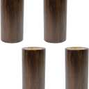 4Pcs Furniture Legs 4" Bed Riser Solid Wood Sofa Supporter Couch & Table Lifter, Brown