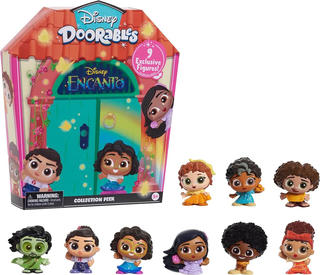 Disney Doorables Encanto Collection Peek, 9 Collectible Figurines in a Casa Madrigal-Themed Box, Kids Toys for Ages 5 Up by Just Play Disney Doorables Encanto Collection Peek, 9 Collectible Figurines in a Casa Madrigal-Themed Box, Kids Toys for Ages 5 Up by Just Play