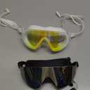 Swim Goggles 2 Pack, Rimless Wide View Swimming Goggles for Adult, Anti-Fog UV Leaking Pool Goggles for Men Women (Blue & Pink)