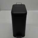 Homie Soft Close, Slim Trash Can 1.6 Gallon with Anti - Bag Slip Liner and Lid, Use as Mini Garbage Basket, Slim Dust Bin, or Decor in Bathroom, Restroom, Kitchen, or Bedroom (Matte Black)