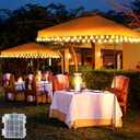 2 Pack Canopy Tent Lights, 40ft 80LEDs Canopy Lights Outdoor Battery Powered with 8 Modes, Bright Camping Canopy String Lights for 10'x 10' Pop Up Canopy Tent, Suitable for Tailgate Party