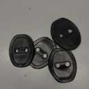 4PCS Car Door Lock Silicone Cover Sound Dampening Pad Silicone Car Door Latch Lock Cover Strike Protector Universal Latch Guard Slam Stopper Shock Absorber for Interior Auto Gate Latches (Black)