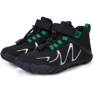 Kids Hiking Boots, Toddler Hiking Shoes Boys Girls Non-Slip Anti Collision Athletic Trekking Walking Boots for Little Kid/Big Kid (Black)