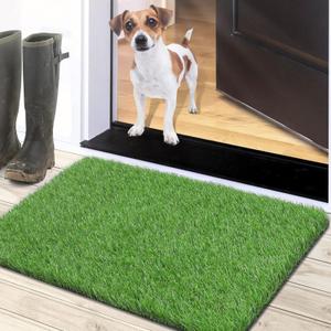 Artificial Grass Door Mat, Thick Turf Grass Indoor/Outdoor Rug, Perfect for Entryway, Patio Lawn Synthetic Doormat, Dog Realistic Grass Mats, 20x30 Inches (1'8" x 2'6" (Rectangular))