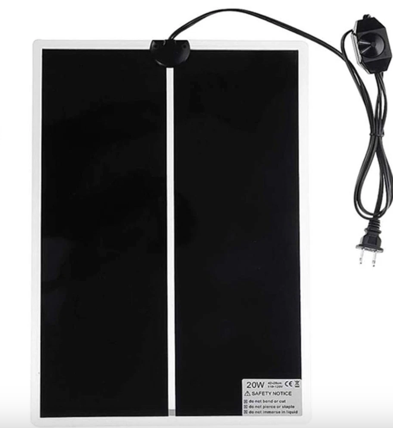 Tfwadmx 1 Pack 20W Reptile Heating Pad Tank Warmer with Temperature Control, Power Adjustment Under Terrarium Heater Heat Mat for Reptiles Turtle, Tortoise, Snakes, Lizard