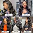 IWISH 13X6 Body Wave Lace Front Wigs Human Hair T Part Glueless Wigs Human Hair Wigs Pre Plucked Per Cut 220% Density Natural Black Wig Body Wave Lace Front Wigs Human Hair Wigs For Black Women