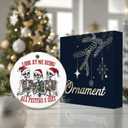 5 x Skeleton Ornament 2025  White Elephant Gift, Look at Me Being All Festive & Sh*t Ornament, Dark Humor Christmas Tree Decoration, Sarcastic Skeleton Gift for Friends & Coworkers