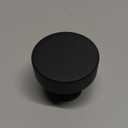 Amerock | Cabinet Knob | Matte Black | 1-1/4 inch (32 mm) Diameter | Radius | 1 Pack | Drawer Knob | Cabinet Hardware