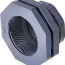 1 Pcs 4 Inch PVC Bulkhead Fitting Water Tank Connector Plumbing Bulkhead Pipe Fitting NPT for Rain Barrels, Water Tanks, Aquariums, Tubs, Pools