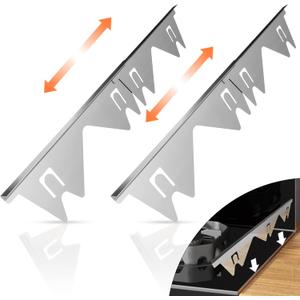 Stainless Steel Stove Gap Covers (2PCS), Stove Gap Filler, Stove Guard for Kitchen Oven Counter Side Gap, Range Trim Kit, Easy Clean and Heat Resistant, Adjustable Length 13.8" to 27.5"