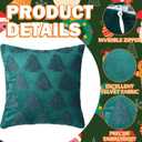 Christmas Tree Throw Pillow Covers 18x18 Inch Double-Sided Embroidered Decorative Throw Pillow Case Christmas Green Decorations for Winter Holiday Xmas Fir Tree for Home Sofa Couch Room Decor