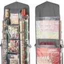 Wrapping Paper Storage, Gift Wrap Organizer Holder Double-Sided Hanging Gift Bag Storage Organizer