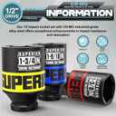 7 Piece 1/2" Drive Impact Socket Set, 1-3/8" - 1-3/4" Axle Nut Socket, SAE, CR-MO, 6 Point, Large Equipment Maintenance, Home Repair, Car Repair and More