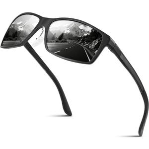 Polarized Sports Sunglasses for Men and Women - Ultra-Light Al-Mg Alloy, Glare-Busting & Comfort-Fit for Running
