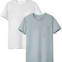DAVID ARCHY Men's Undershirt with Pocket, Soft Cotton T-Shirt, Moistrue-Wicking Tee, Pack of 2, S